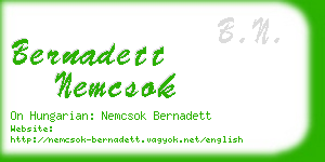 bernadett nemcsok business card